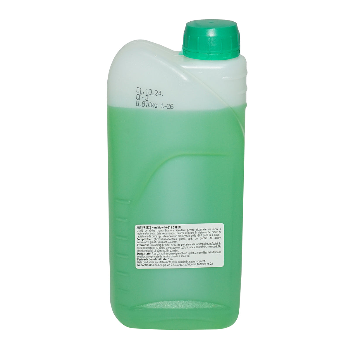 Antigelo G11 verde concentrato -40 gradi 0,87 Kg NordWay