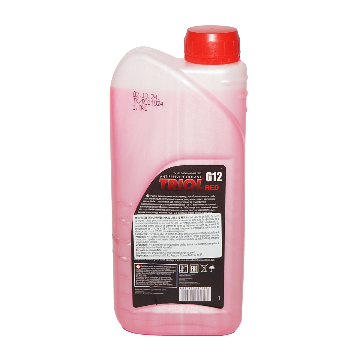 Antigelo G12 rosso concentrato -42 gradi 1 Kg Triol Professional