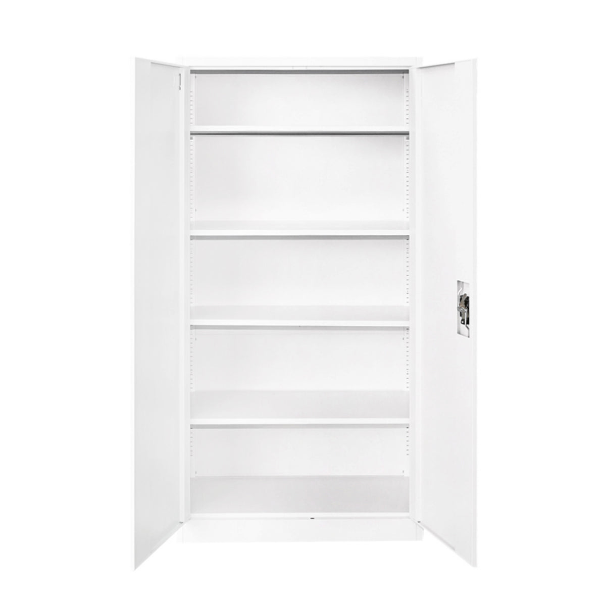 Armadio metallico 1800x900x400mm con 2 ante sicure, 4 ripiani, grigio Breckner Germany