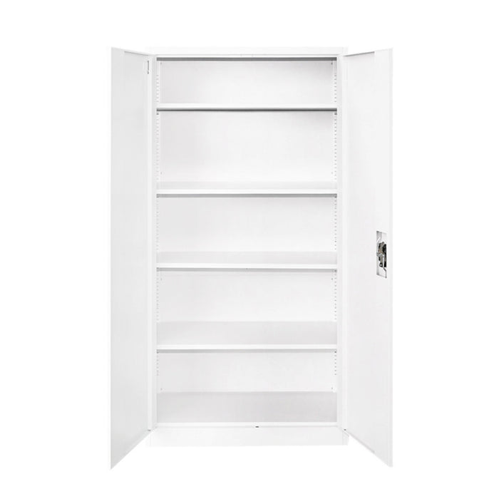 Armadio metallico 1800x900x400mm con 2 ante sicure, 4 ripiani, grigio Breckner Germany