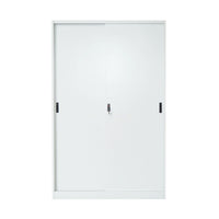 Armadio metallico 1900x1200x450mm con 2 ante scorrevoli sicure, 4 ripiani, max 50kg/ripiano, grigio Breckner Germany