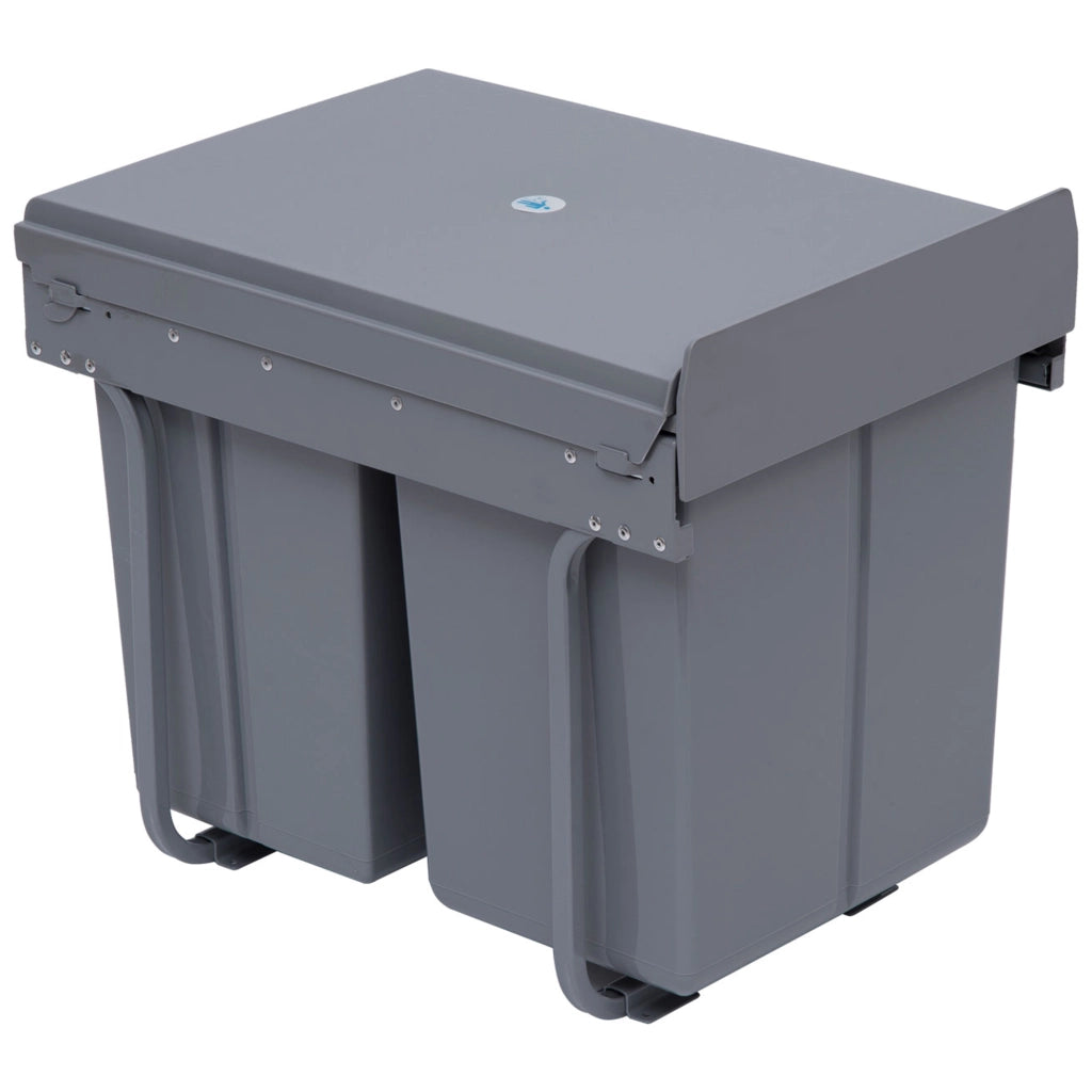 Sistema di raccolta differenziata con 3 contenitori ¨C zephmum ¨C Grigio