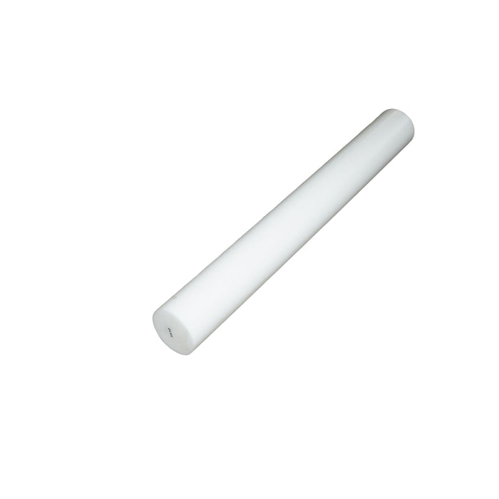 Barra di poliammide, poliossimetilene-poliacetale POM bianca 1000x120mm 14.5 Kg.