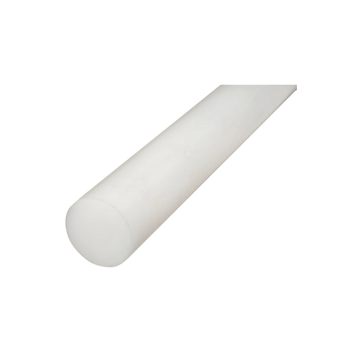 Barra di poliammide, poliossimetilene-poliacetale POM bianca 1000x50mm 2.88 Kg.