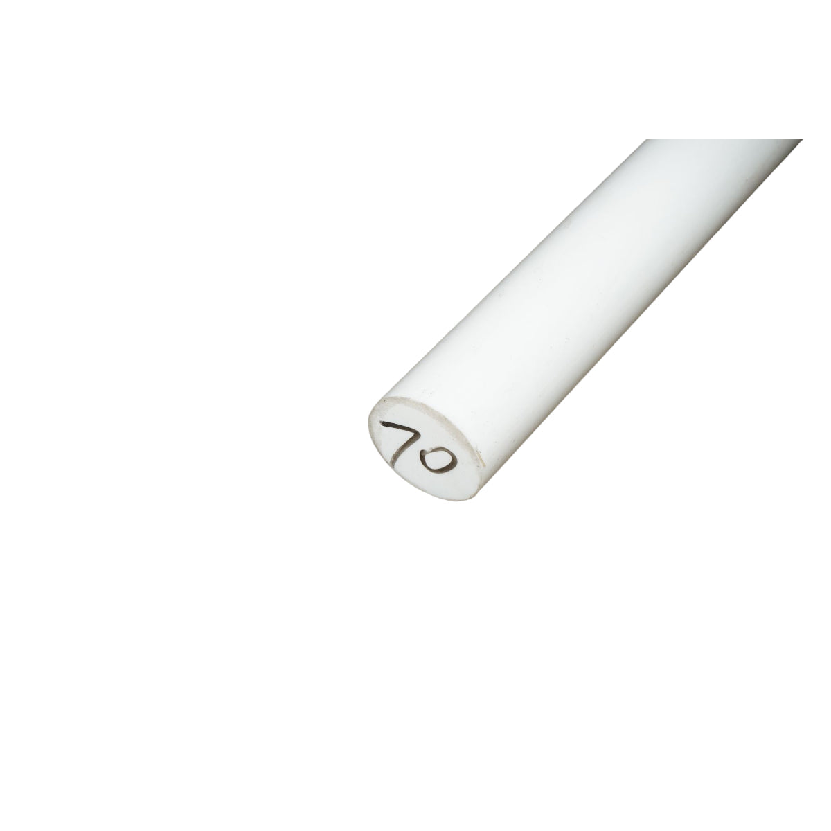 Barra di teflon PTFE, politetrafluoroetilene bianca 100x330mm 6.15 Kg.