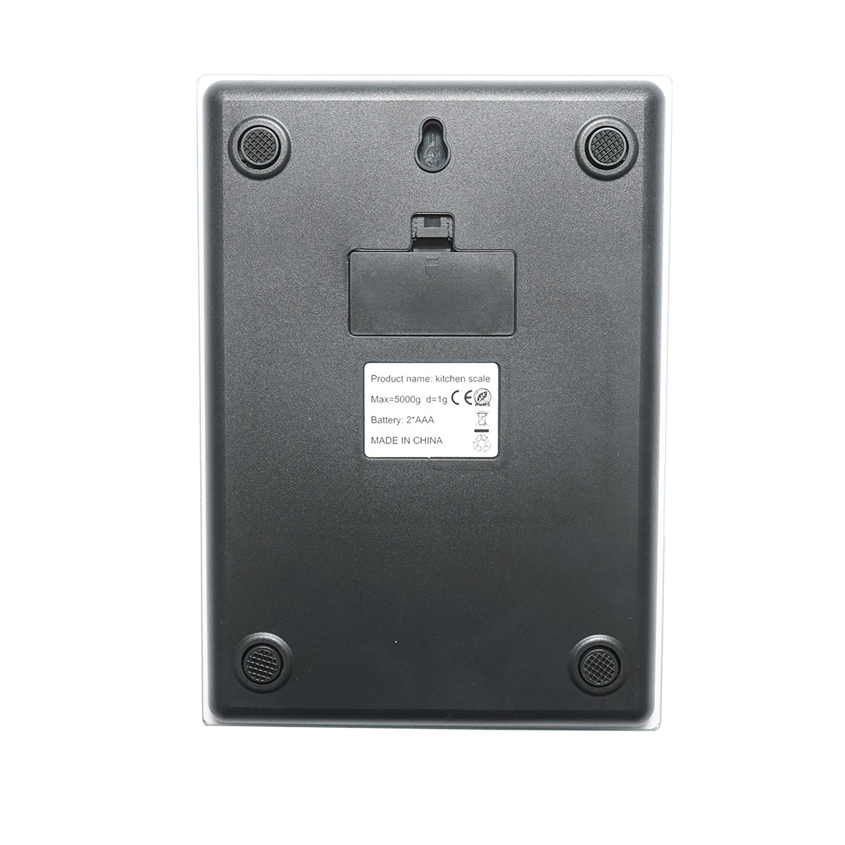 Bilancia da cucina digitale 5 kg, funzione tara, piattaforma in vetro temperato