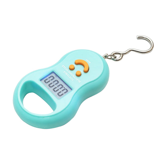 Bilancia Digitale Portatile, Capacità 50 kg, Display LCD, Pesa Valigie, Bagagli, Pesca, Cucina, Alimentazione 2 Batterie AAA