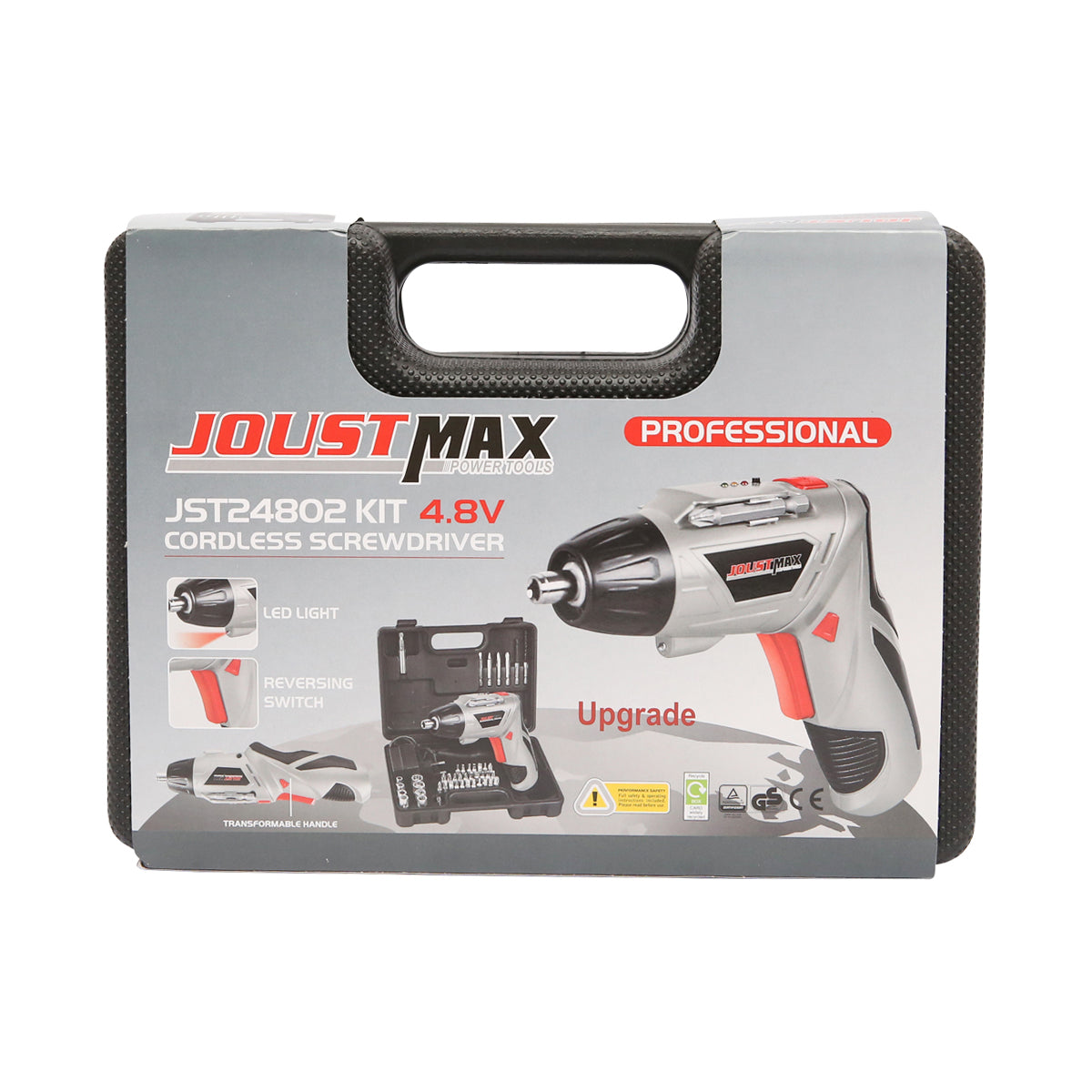 Cacciavite elettrico con batteria da 4,8 V 500 mAh e 45 accessori Joustmax