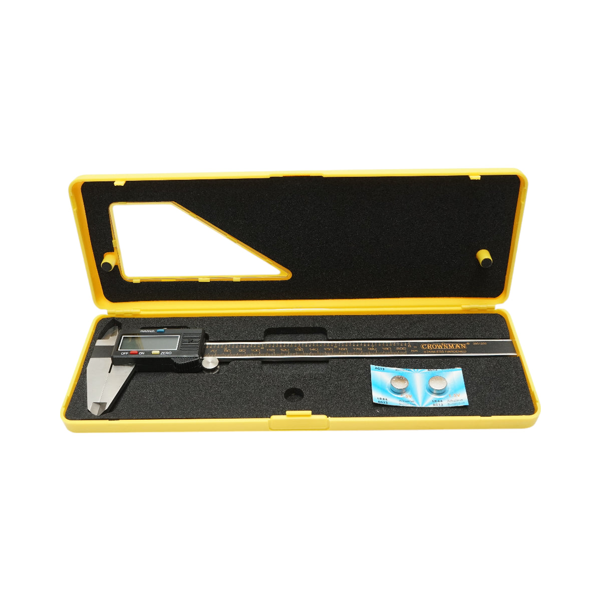 Calibro digitale professionale 200mm, doppia scala mm/pollici, misurazione interna, esterna, profondità Crownman