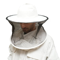 Camicetta apicola bianca con maschera protettiva, taglia L