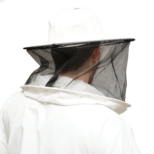 Camicetta apicola bianca con maschera protettiva, taglia L