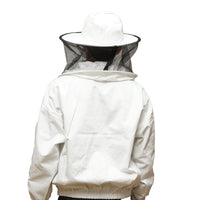 Camicetta apicola bianca con maschera protettiva, taglia XL.