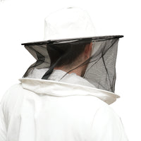 Camicetta apicola bianca con maschera protettiva, taglia XL.