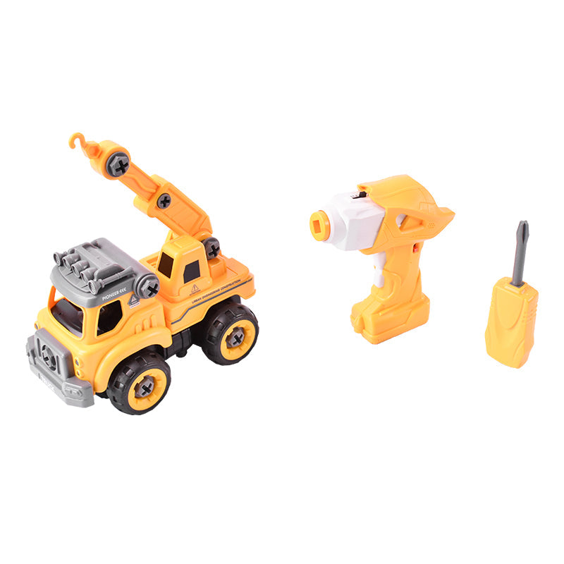 Camion con gru telecomandato, giocattolo da costruzione fai da te