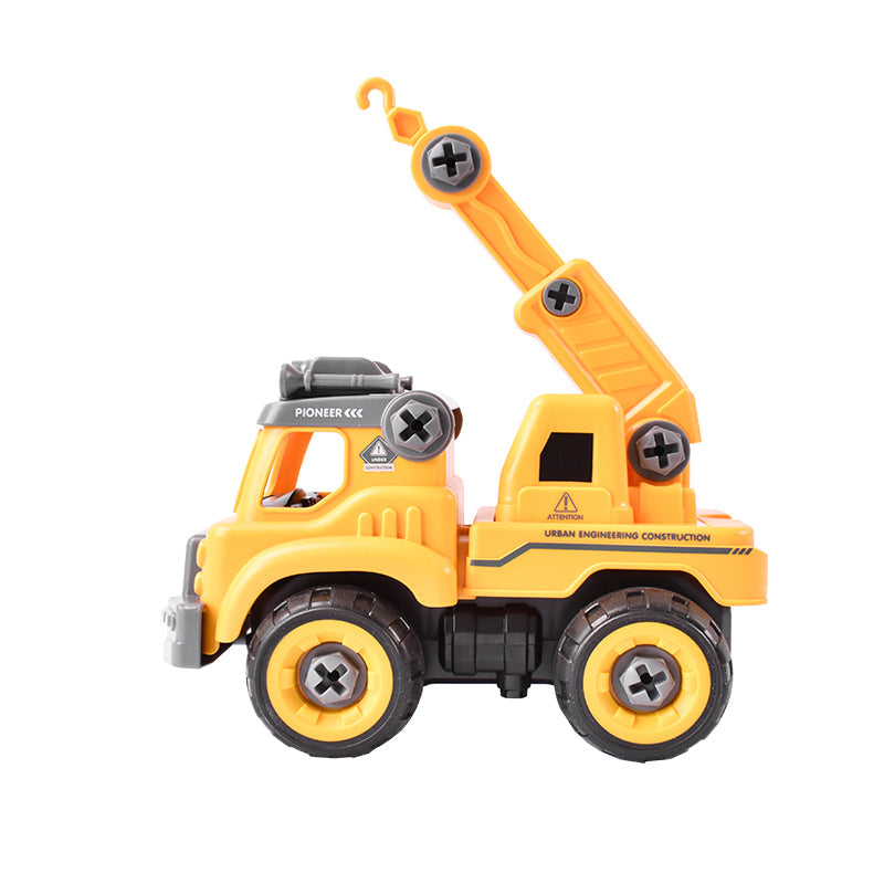 Camion con gru telecomandato, giocattolo da costruzione fai da te