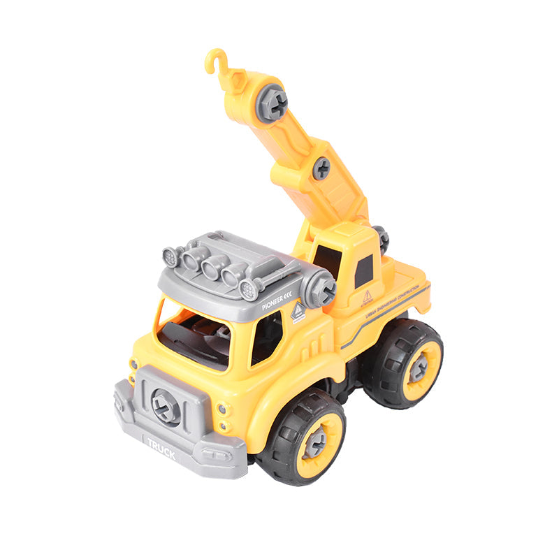 Camion con gru telecomandato, giocattolo da costruzione fai da te