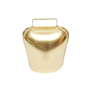 Campanaccio per ovini e bovini, 9 cm, dorato.