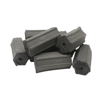 Carbone per barbecue bricchettato esagonale in legno di essenza dura, durata di combustione 5 ore, 10 kg, THOR.