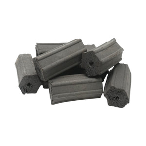 Carbone per barbecue bricchettato esagonale in legno di essenza dura, durata di combustione 5 ore, 10 kg, THOR.