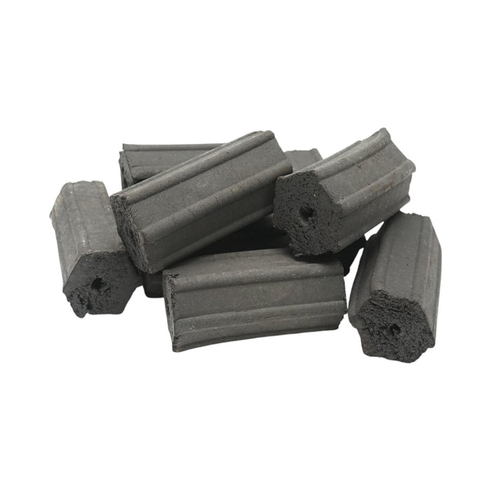 Carbone per barbecue bricchettato esagonale in legno di essenza dura, durata di combustione 5 ore, 10 kg, THOR.