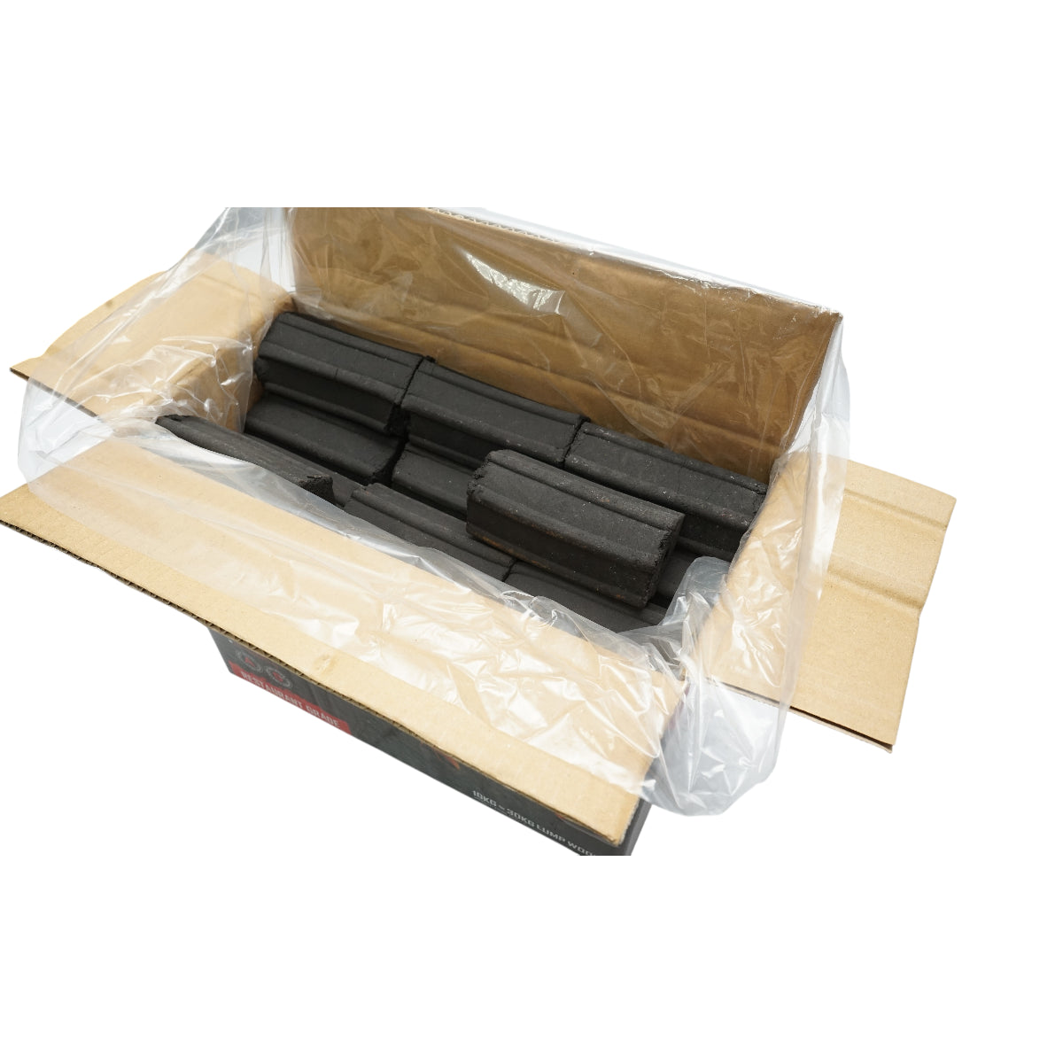 Carbone per barbecue bricchettato esagonale in legno di essenza dura, durata di combustione 5 ore, 10 kg, THOR.