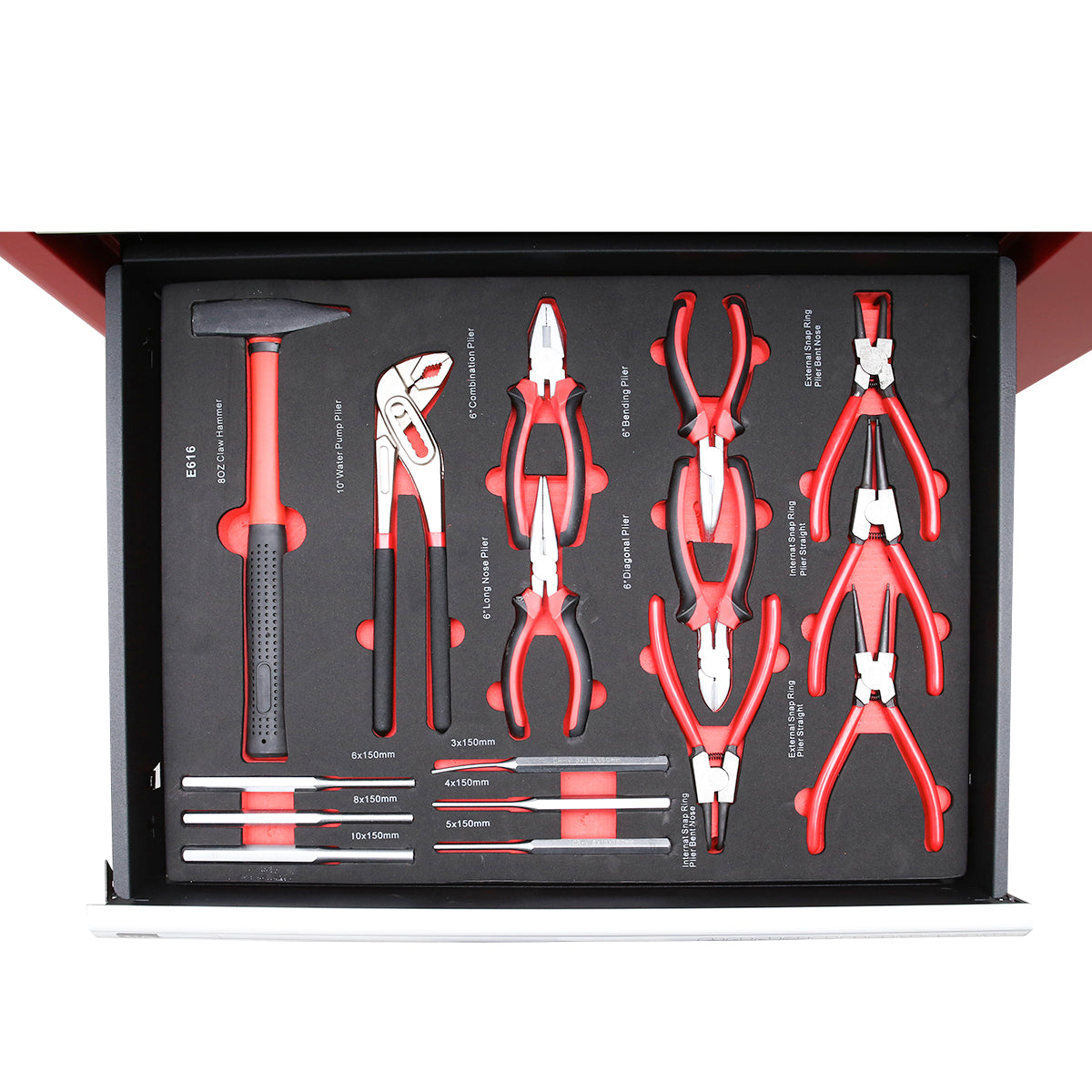 Carrello portautensili in metallo con 7 cassetti, 245 pezzi Breckner Germany