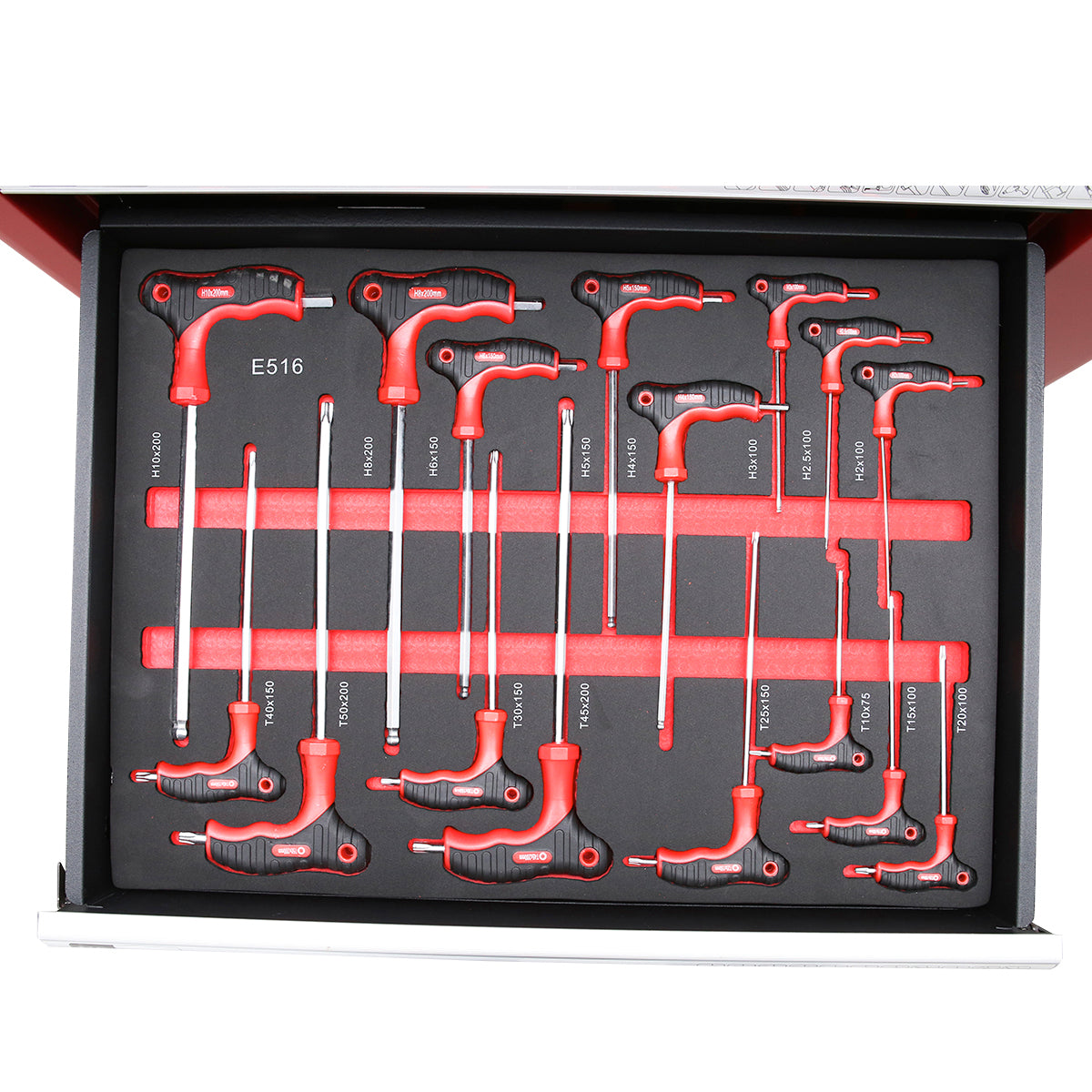 Carrello portautensili in metallo con 7 cassetti, 245 pezzi Breckner Germany