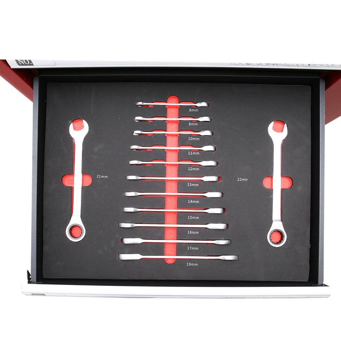 Carrello portautensili in metallo con 7 cassetti, 245 pezzi Breckner Germany