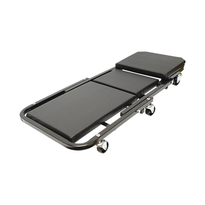 Carrello/Sedile Pieghevole per Officina 2 in 1 con Ruote Girevoli