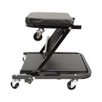 Carrello/Sedile Pieghevole per Officina 2 in 1 con Ruote Girevoli