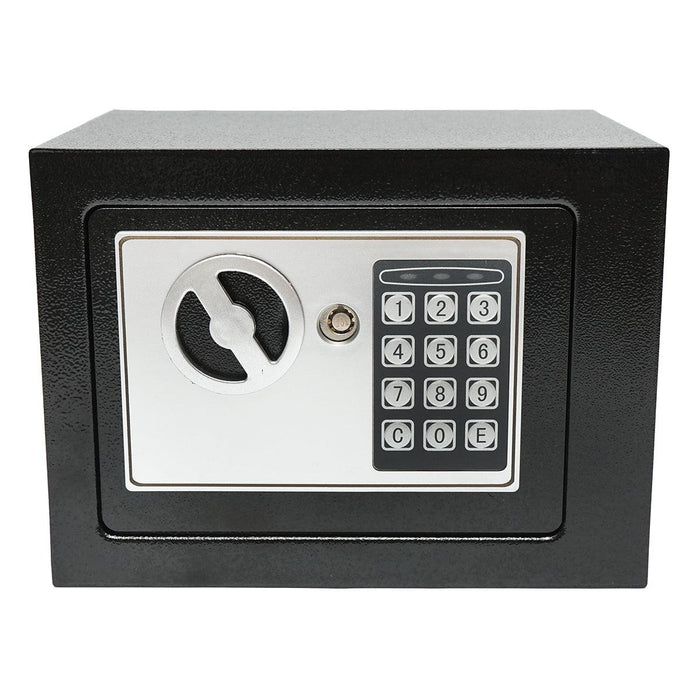 Cassaforte Elettronica Metallica, 230x170x165 mm, Chiusura Digitale, 2 Chiavi, Batteria 4xAA