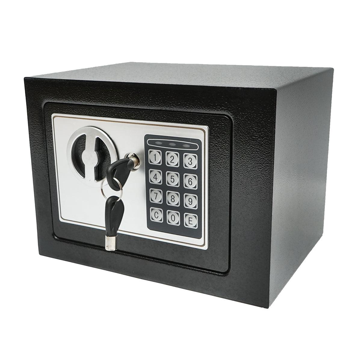 Cassaforte Elettronica Metallica, 230x170x165 mm, Chiusura Digitale, 2 Chiavi, Batteria 4xAA