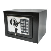 Cassaforte Elettronica Metallica, 230x170x165 mm, Chiusura Digitale, 2 Chiavi, Batteria 4xAA