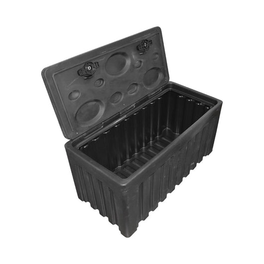 Cassetta per attrezzi senza supporto, in plastica nera 480x470x1000 mm