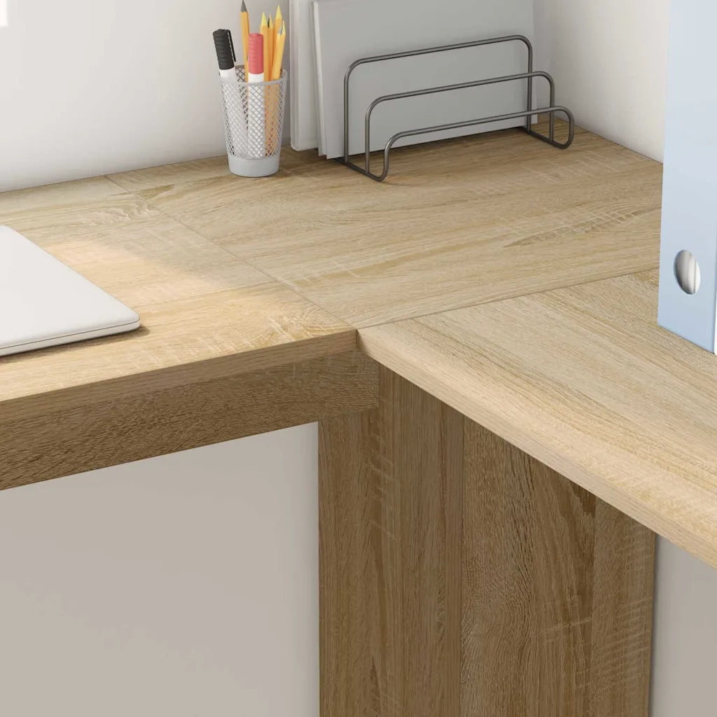 Scrivania | Tavolo da Ufficio ad angolo Rovere Sonoma 140 x 113,5 x 75 cm