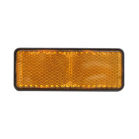 Catadiottrico  rettangolare con adesivo, 90x32 mm, giallo laterale, Breckner Germany