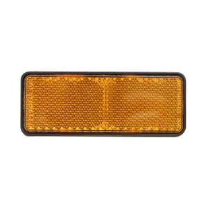 Catadiottrico  rettangolare con adesivo, 90x32 mm, giallo laterale, Breckner Germany