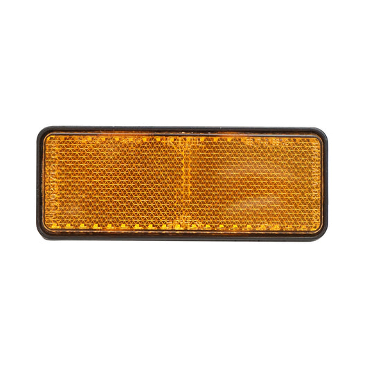 Catadiottrico  rettangolare con adesivo, 90x32 mm, giallo laterale, Breckner Germany