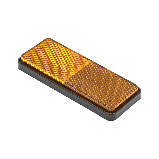 Catadiottrico  rettangolare con adesivo, 90x32 mm, giallo laterale, Breckner Germany