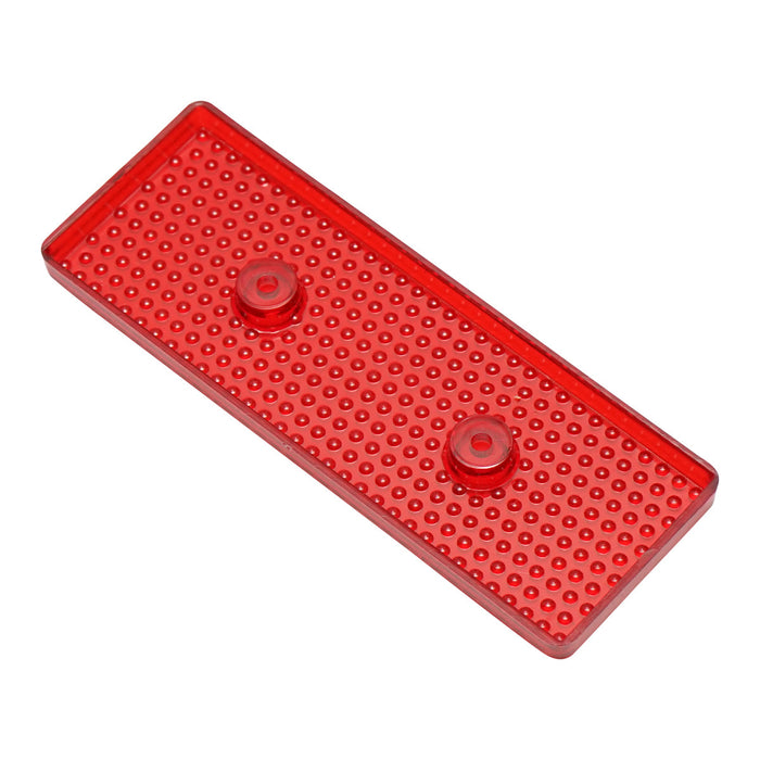 Catadiottro riflettente rosso 43x119mm.