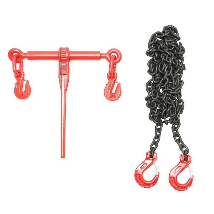 Catena di ancoraggio con tenditore a cricchetto, 4T, lunghezza 4m, spessore 8mm