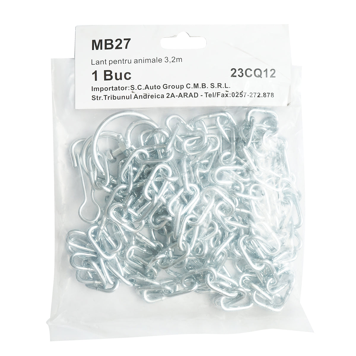 Catena in acciaio da 3,2 m per animali.