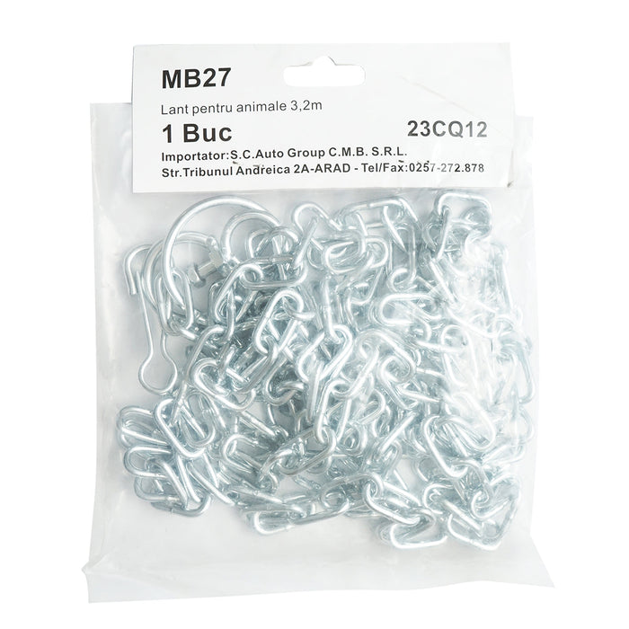 Catena in acciaio da 3,2 m per animali.