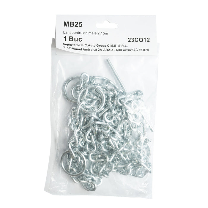 Catena in acciaio zincato da 2,15 m per animali.