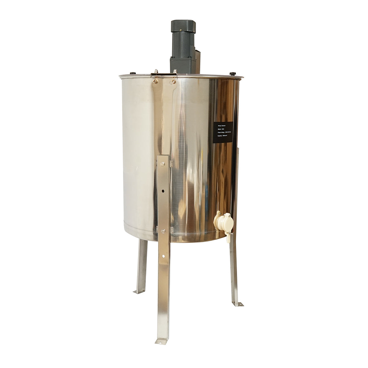 Centrifuga elettrica apicola 220V, estrattore di miele in acciaio inox con 4 telai.