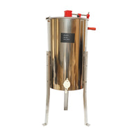 Centrifuga manuale apicola, estrattore di miele in acciaio inox con 3 telai.