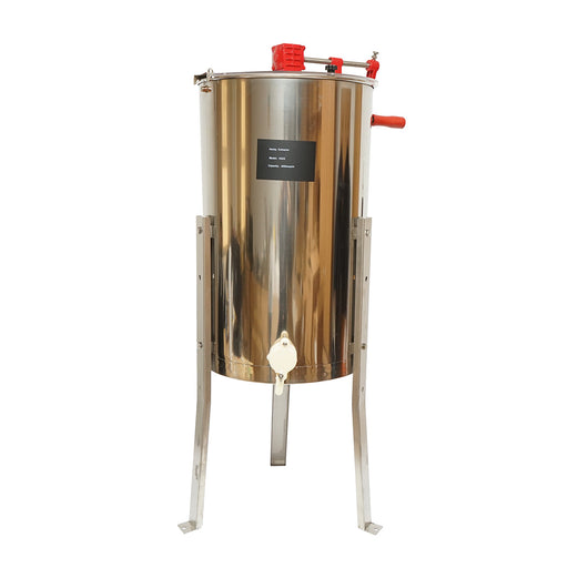 Centrifuga manuale apicola, estrattore di miele in acciaio inox con 3 telai.