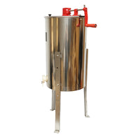 Centrifuga manuale apicola, estrattore di miele in acciaio inox con 3 telai.
