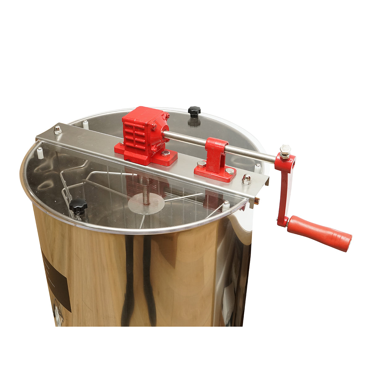 Centrifuga manuale apicola, estrattore di miele in acciaio inox con 3 telai.