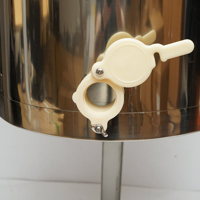 Centrifuga manuale apicola, estrattore di miele in acciaio inox con 3 telai.